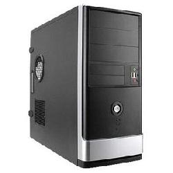 Корпус INWIN EAR-002 BS U2AXDX Middle ATX 450W (ATX2.0, 20+4pin, SATA, 12cm Fan) USB+Audio+Heatpipe. Черно-серебристый