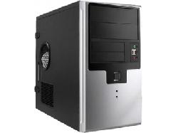 Корпус INWIN EMR-009 BS U2AXDX Micro ATX 350W (ATX2.3, 20+4pin, SATA, 12cm Fan) USB+Audio+Heatpipe, Черно-серебристый