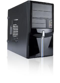 Корпус INWIN EMR-033 BS (ATX 450W, USB+Audio, micro ATX, черно-серебристый)